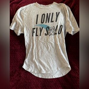 Star Wars Short Sleeve Tee Shirt Top Mens Size S‎ "I ONLY FLY SOLO" Print White